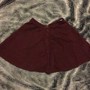 Plum colored corduroy American Apparel skirt